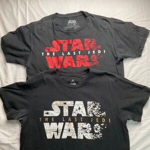 Star Wars The Last Jedi T Shirt Bundle Mens‎ Size Large Black